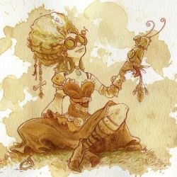 Американский художник-аниматор рисует чаем 