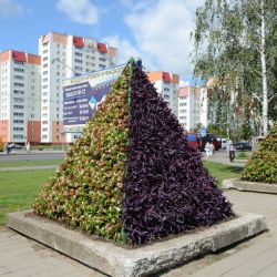 С гомельских пирамид сняли гирлянды