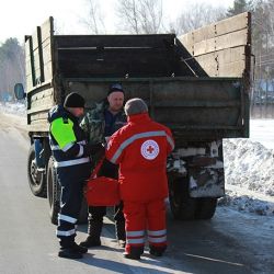 ГАИ и Красный Крест позаботились об автомобилистах в сильный мороз