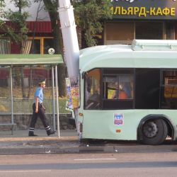 В Гомеле в аварии пострадали пассажиры троллейбуса